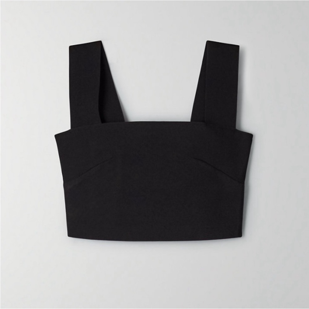 Babaton sculpt bandage squareneck crop top M